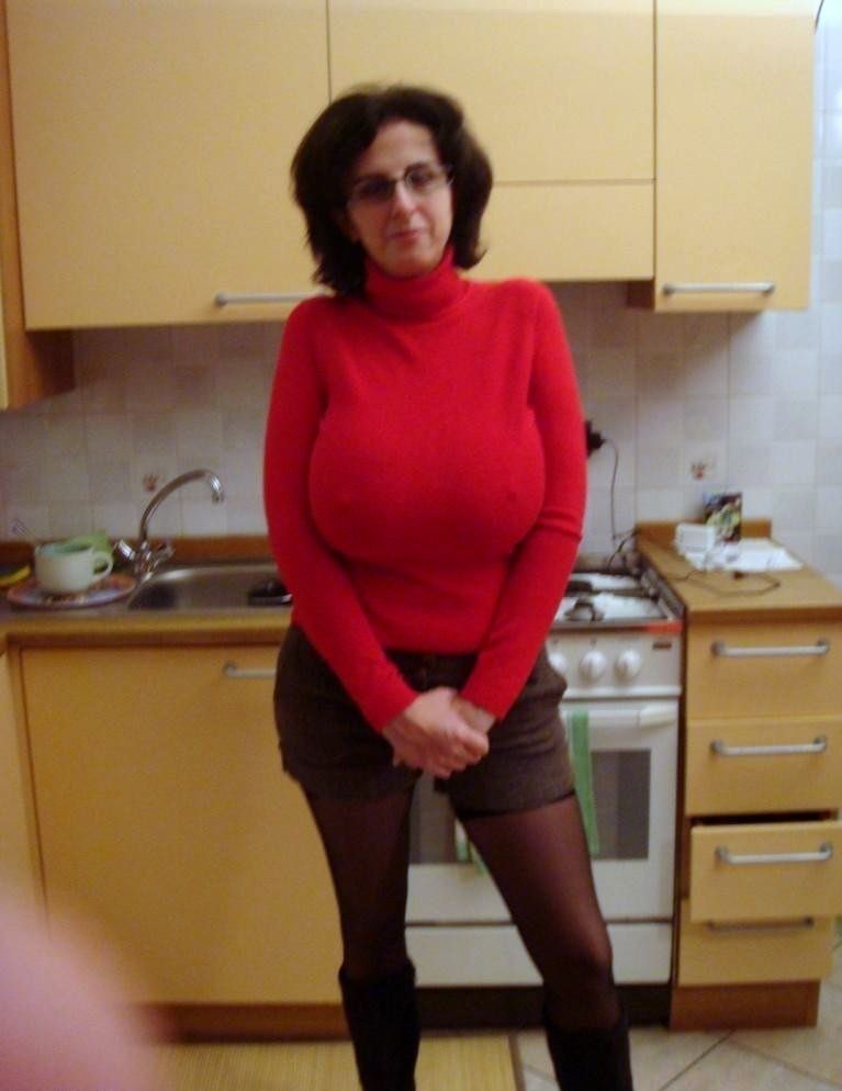 Busty matures in sweaters