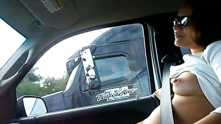 Susie Q. reccomend Wife flashes truck drivers naked picturers
