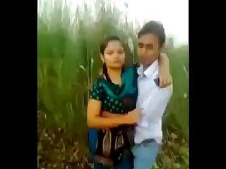 Indian outdoor kissing