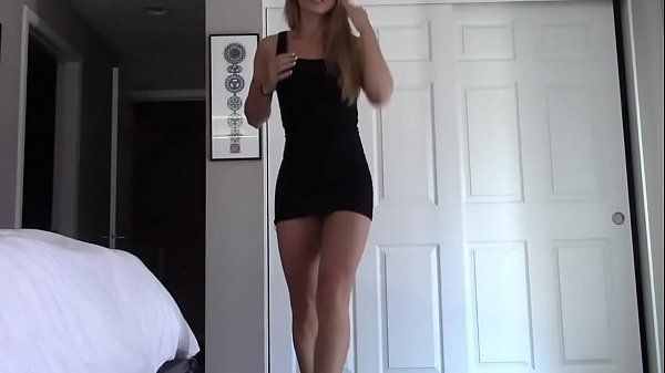 Tight Grey Dress Tease, Ass up, Suck and Doggy Fuck with Creampie