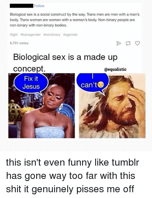 Bazooka reccomend Biological sex is a social construct