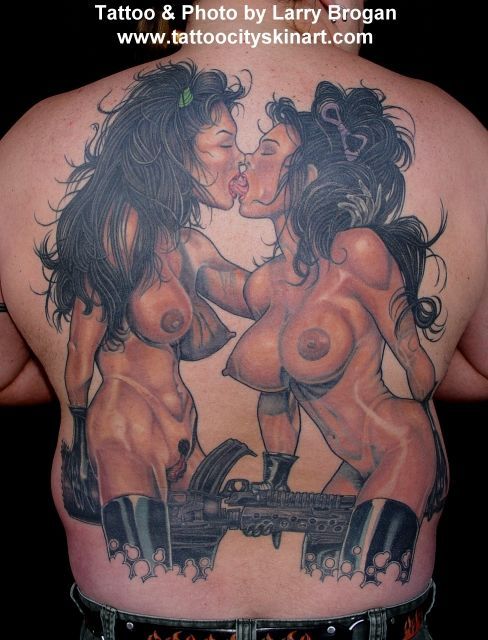 Nude pin up girl tattoo