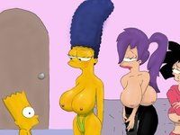 Marge simpson and leela nude