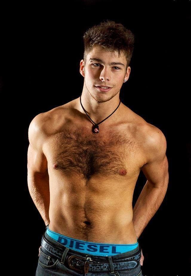 Young men chest hair
