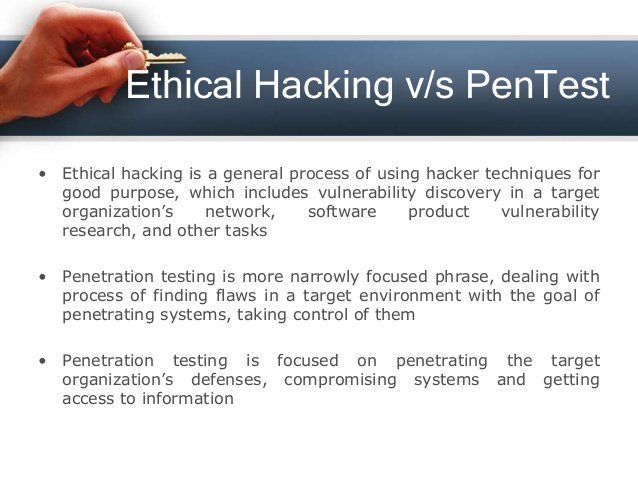 Process of penetration testing in network