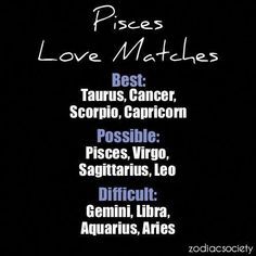 Rep reccomend Best and worst matches for pisces