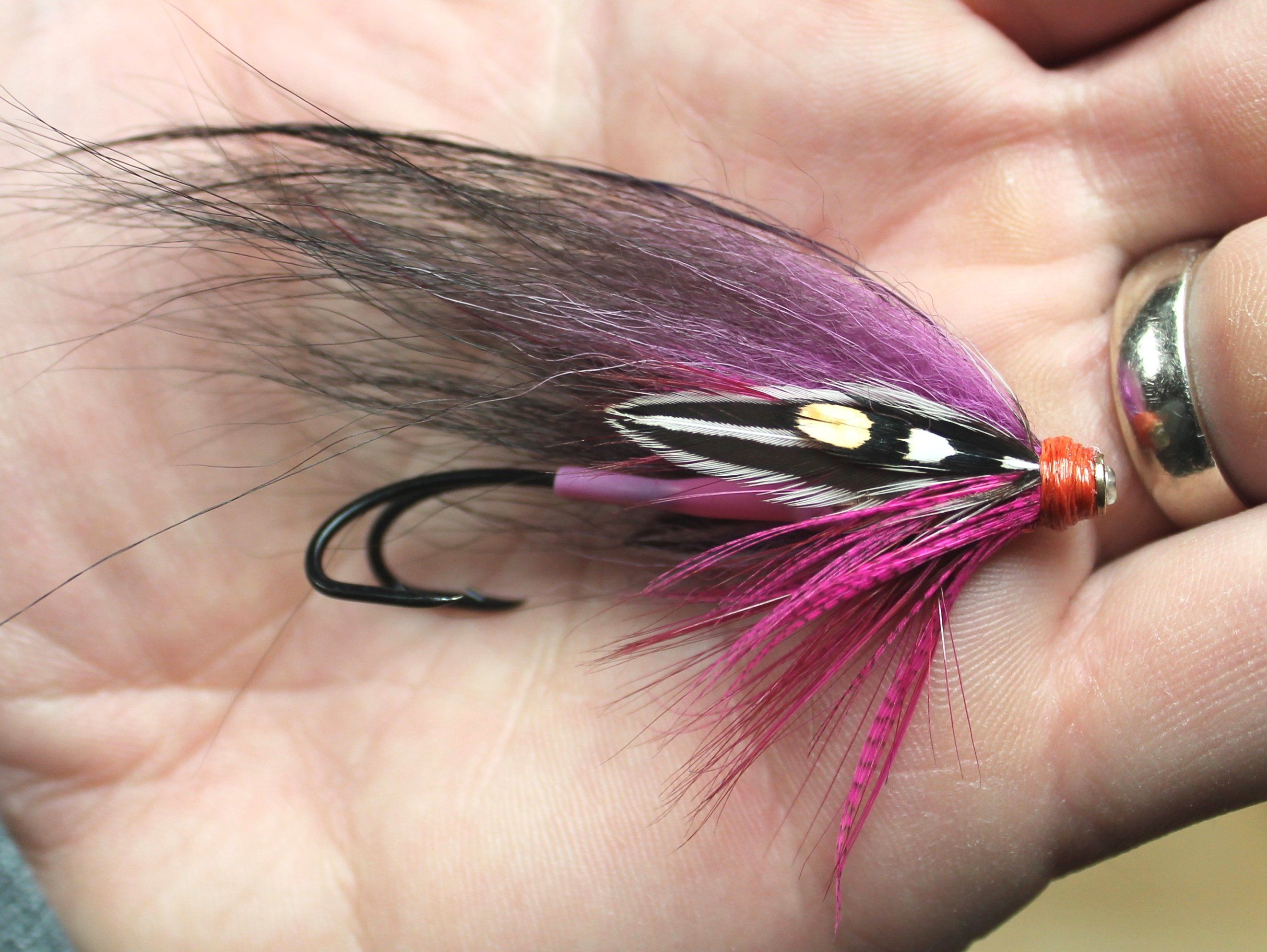 Fly tying jungle cock feathers