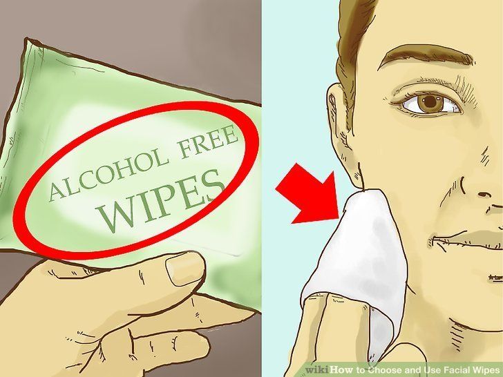 Alcohol facial wipes