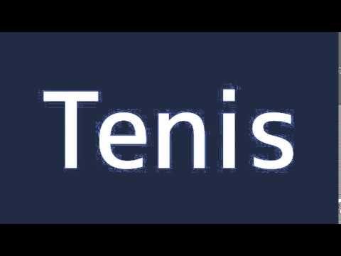 How to say tennis in spanish