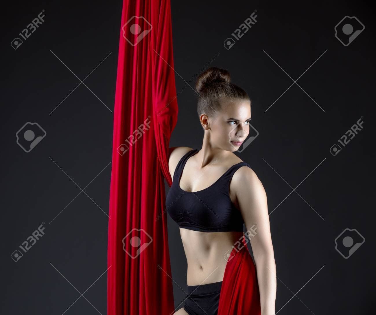 Busty female acrobats