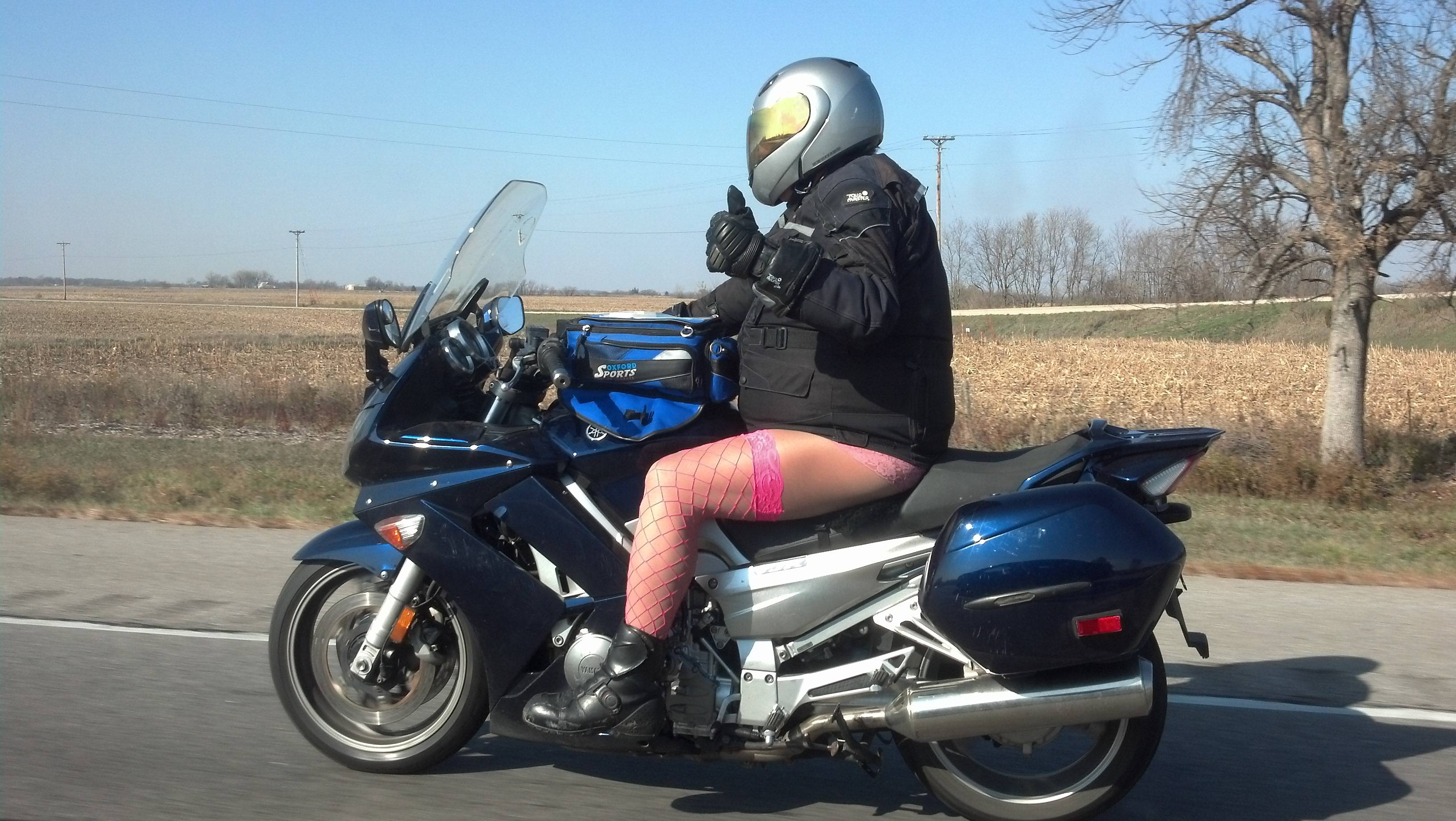 Cornflake reccomend Motorcyclist wearing pantyhose