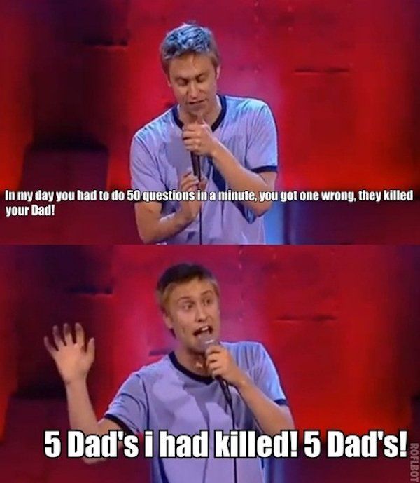 Ghost reccomend Russell howard jokes