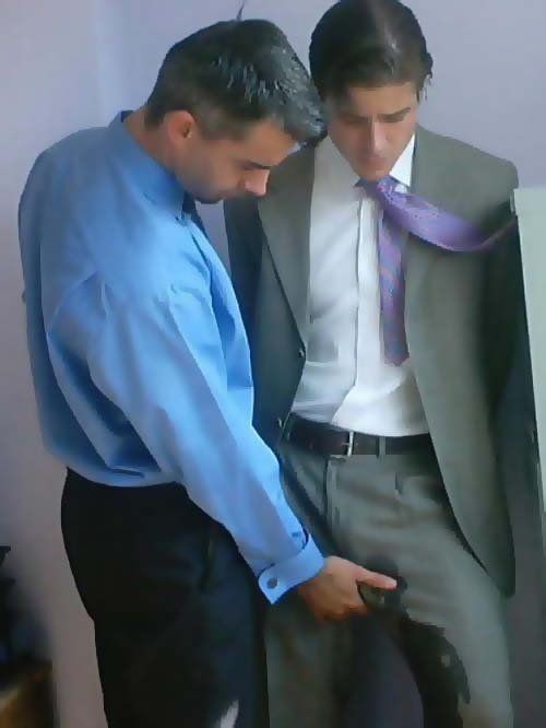 Suit and tie pissing