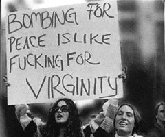 Bombing for peace is like f cking for virginity
