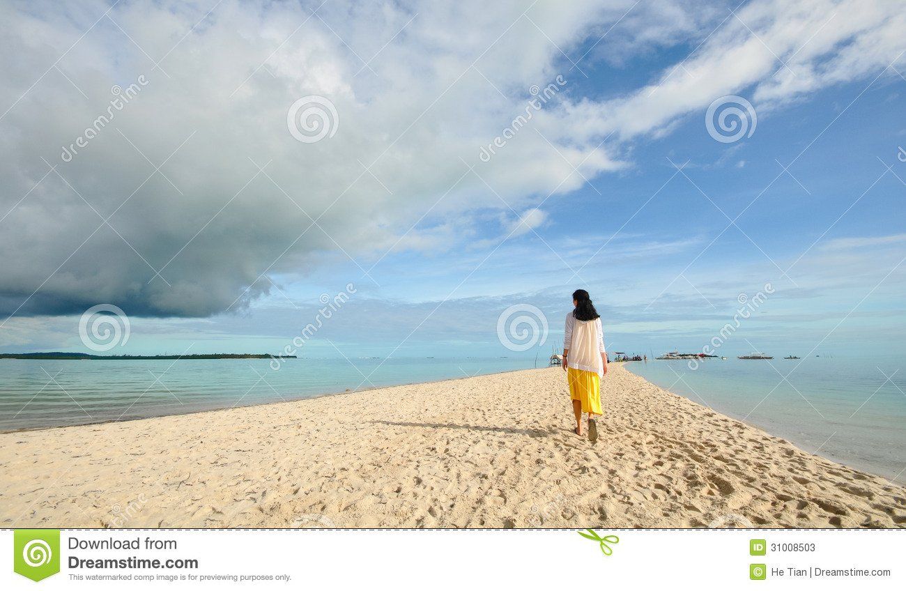 Virgin girl on beach