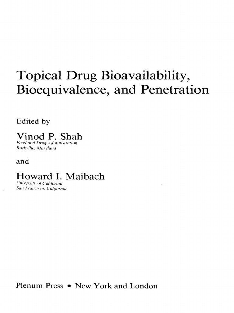 best of Drug penetration topical Bioavailability bioequivalence