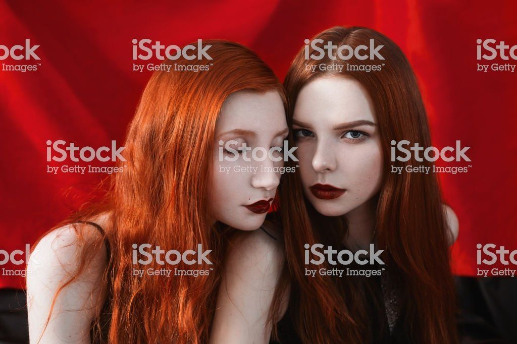 Red head and black lesbian Redhead