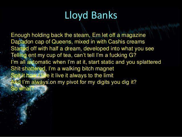 Lloyd banks the hustler lyrics