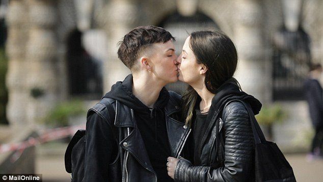 Confused kiss lesbian
