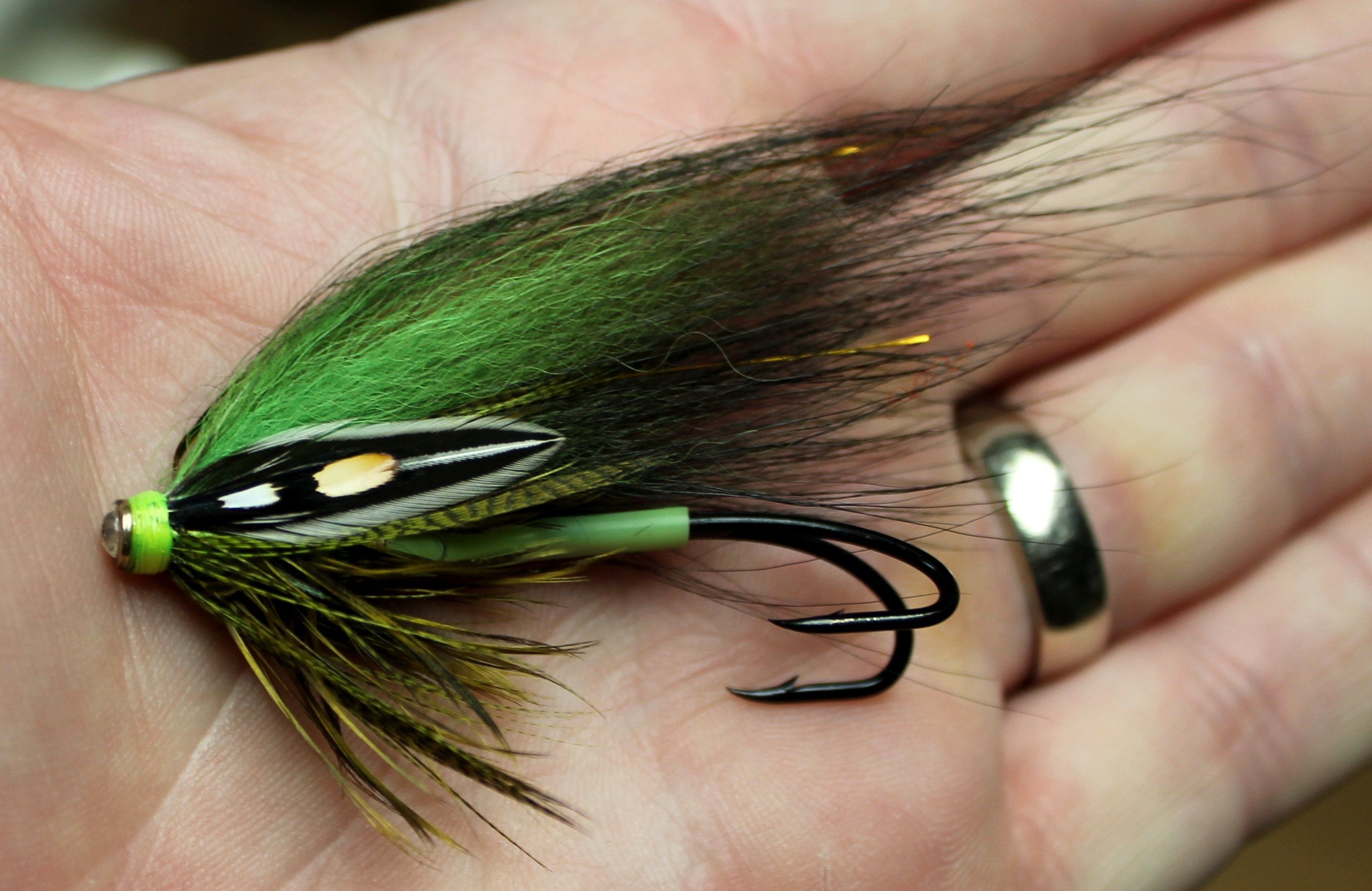 Fly tying jungle cock feathers