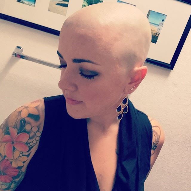 Girl bald man fetish