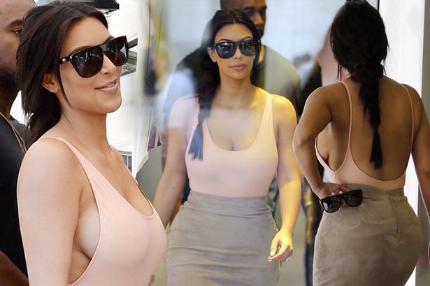 Kim kardashian side boob