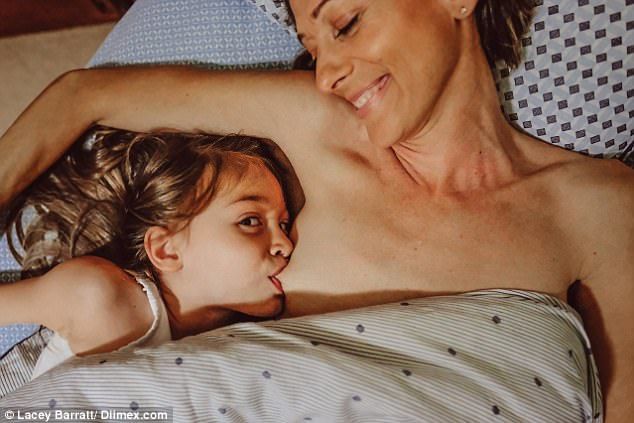 Mother And Daughter Breastfeeding Massage Seduction