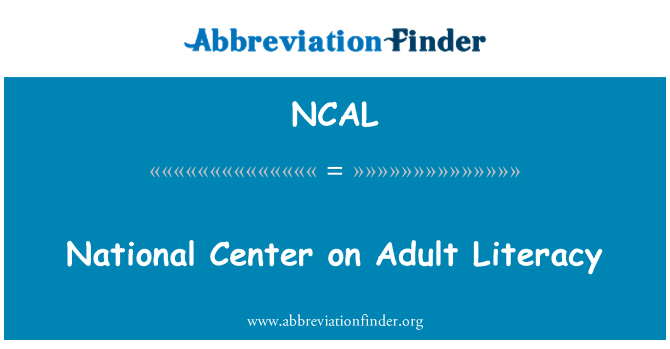 National center on adult literacy