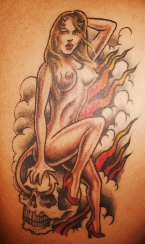 best of Up tattoo girl pin Nude