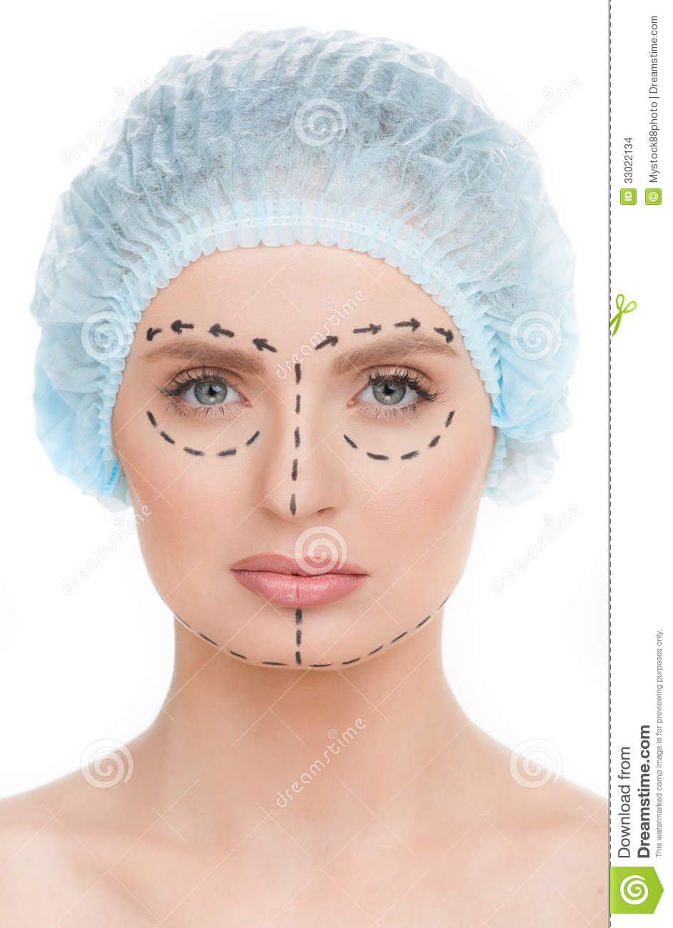 Plastic surgery facial woman