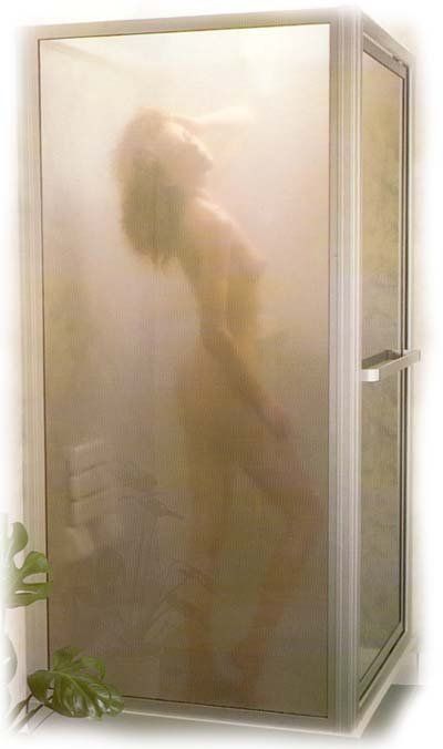 Duck reccomend Shower glass door floppy cock bulge