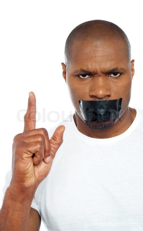 Tape taped over your mouth