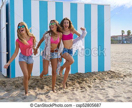 Teen girl at beach Teen