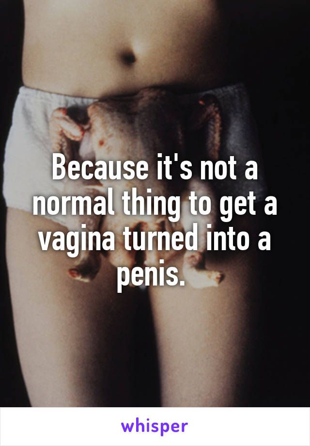 Giggles reccomend Vagina turned to penis