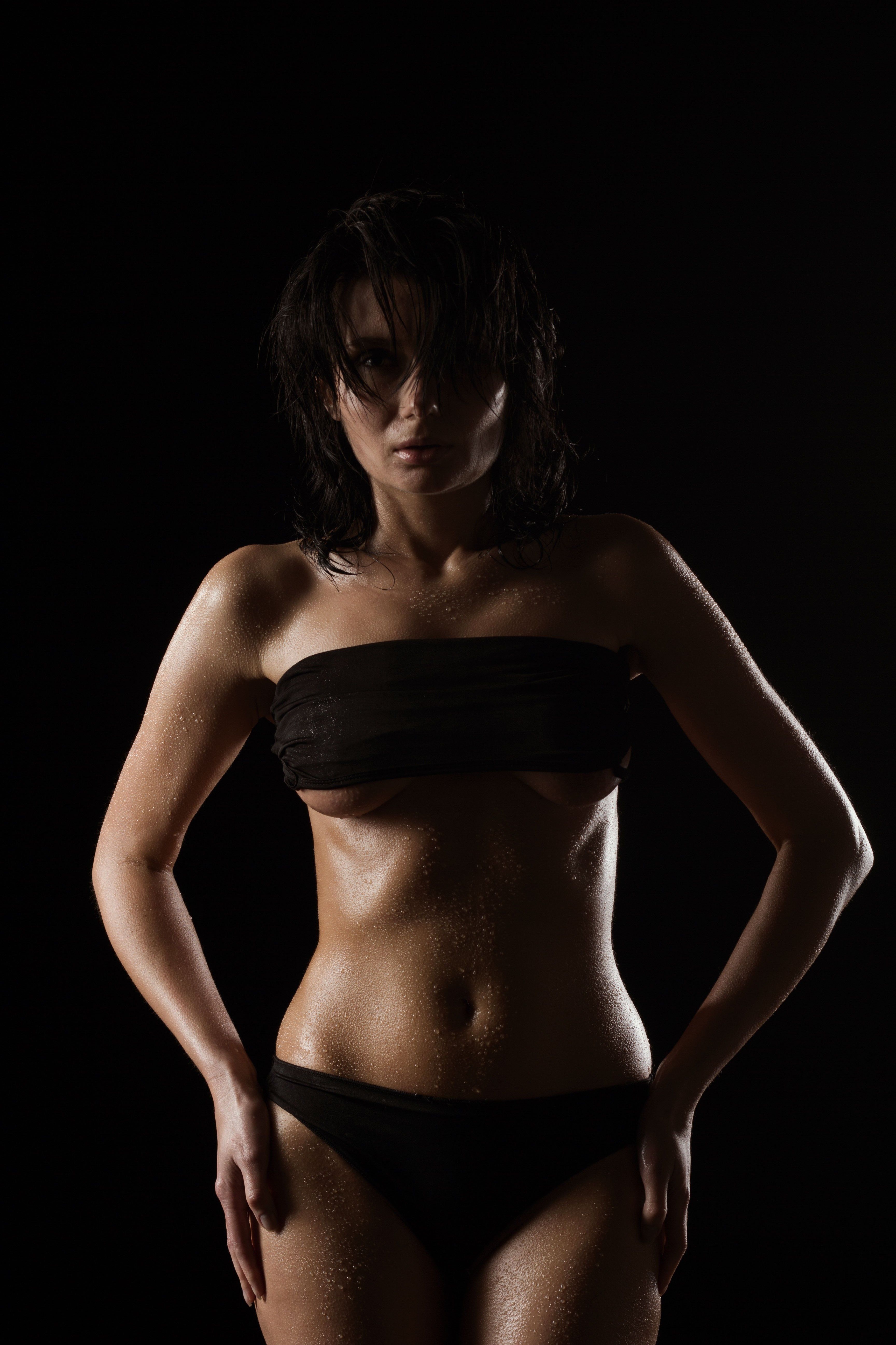 Scratch reccomend Women breast nude white and black photo