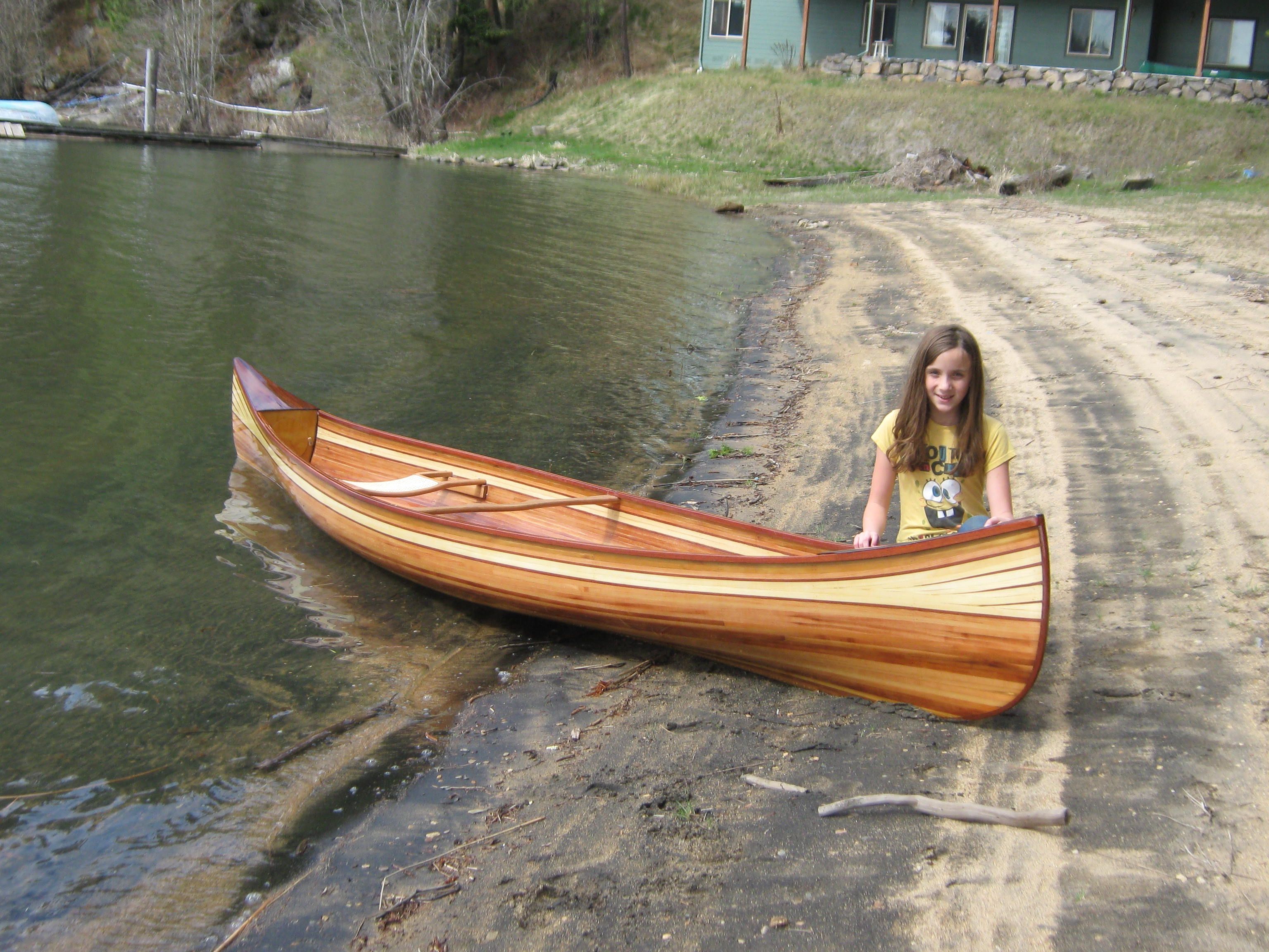 Winter reccomend Wooden stripper canoe